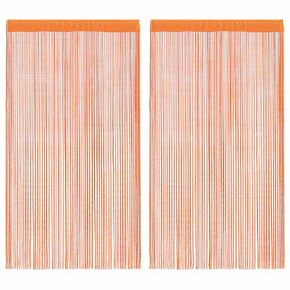 Koordgordijnen 2 st 140x250 cm oranje