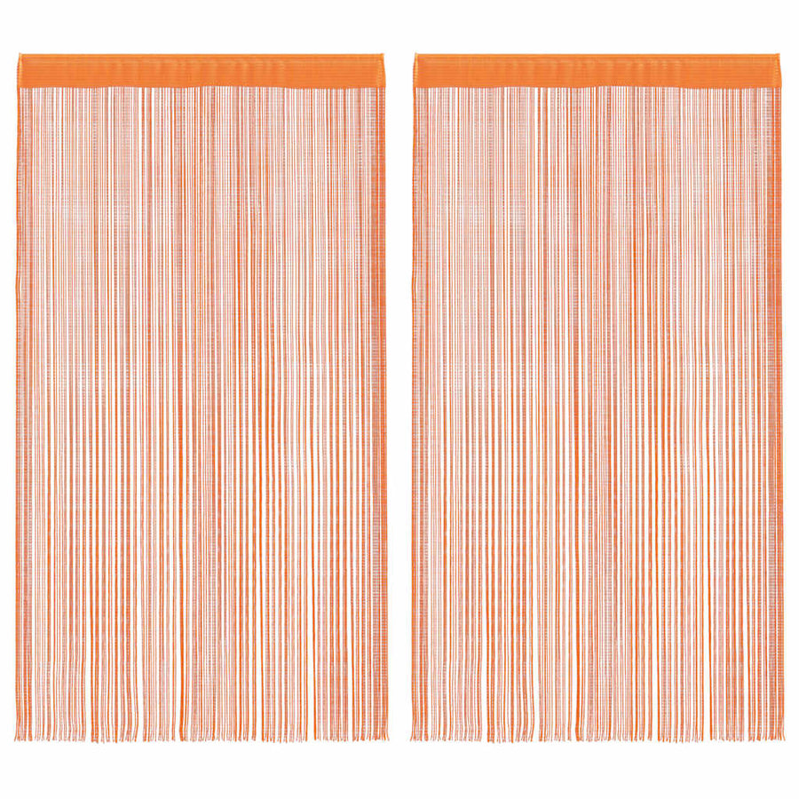 Koordgordijnen 2 st 140x250 cm oranje