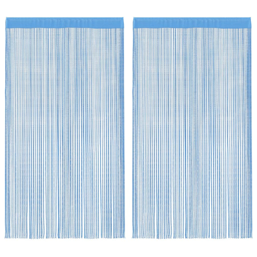 Koordgordijnen 2 st 100x250 cm lichtblauw