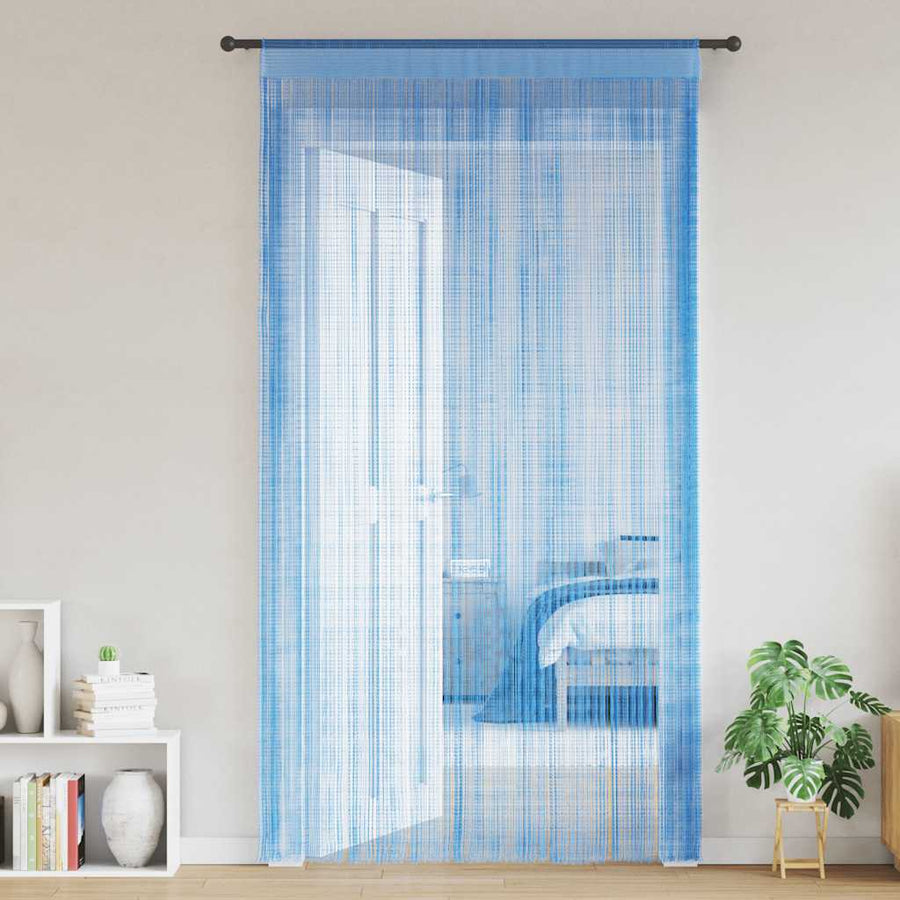 Koordgordijnen 2 st 100x250 cm lichtblauw