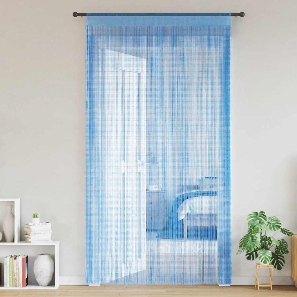 Koordgordijnen 2 st 140x250 cm lichtblauw