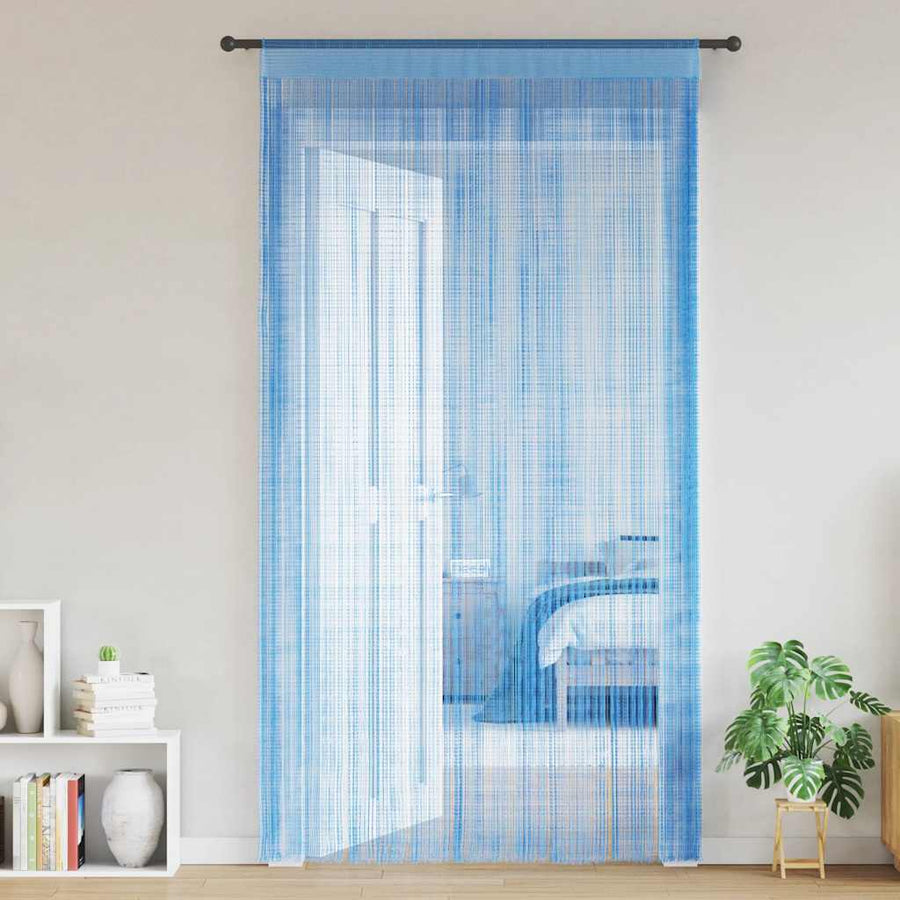 Koordgordijnen 2 st 140x250 cm lichtblauw