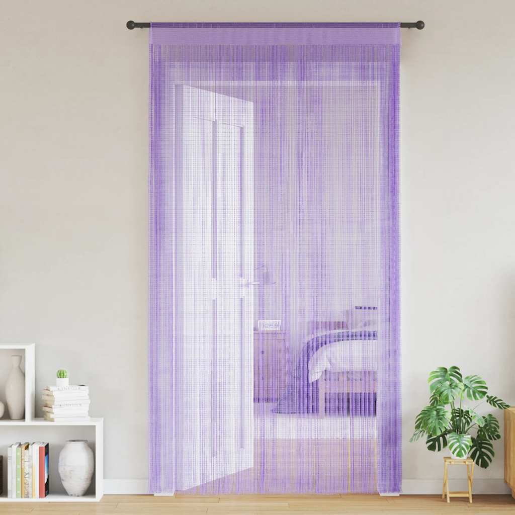 Koordgordijnen 2 st 100x250 cm paars