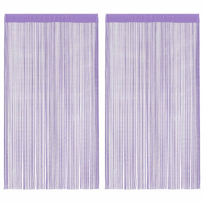 Koordgordijnen 2 st paars 140x250 cm