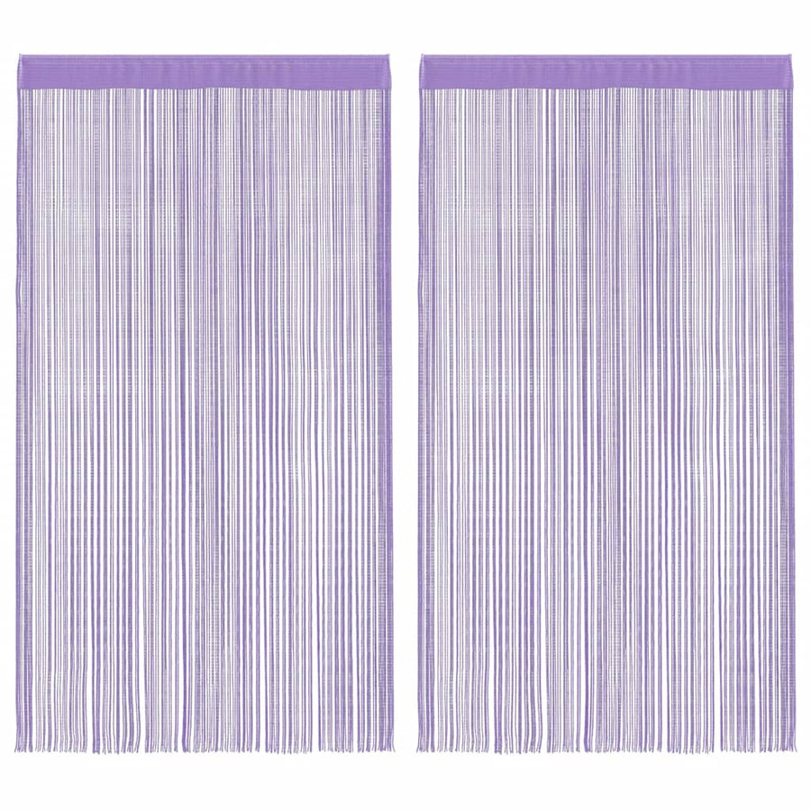 Koordgordijnen 2 st paars 140x250 cm