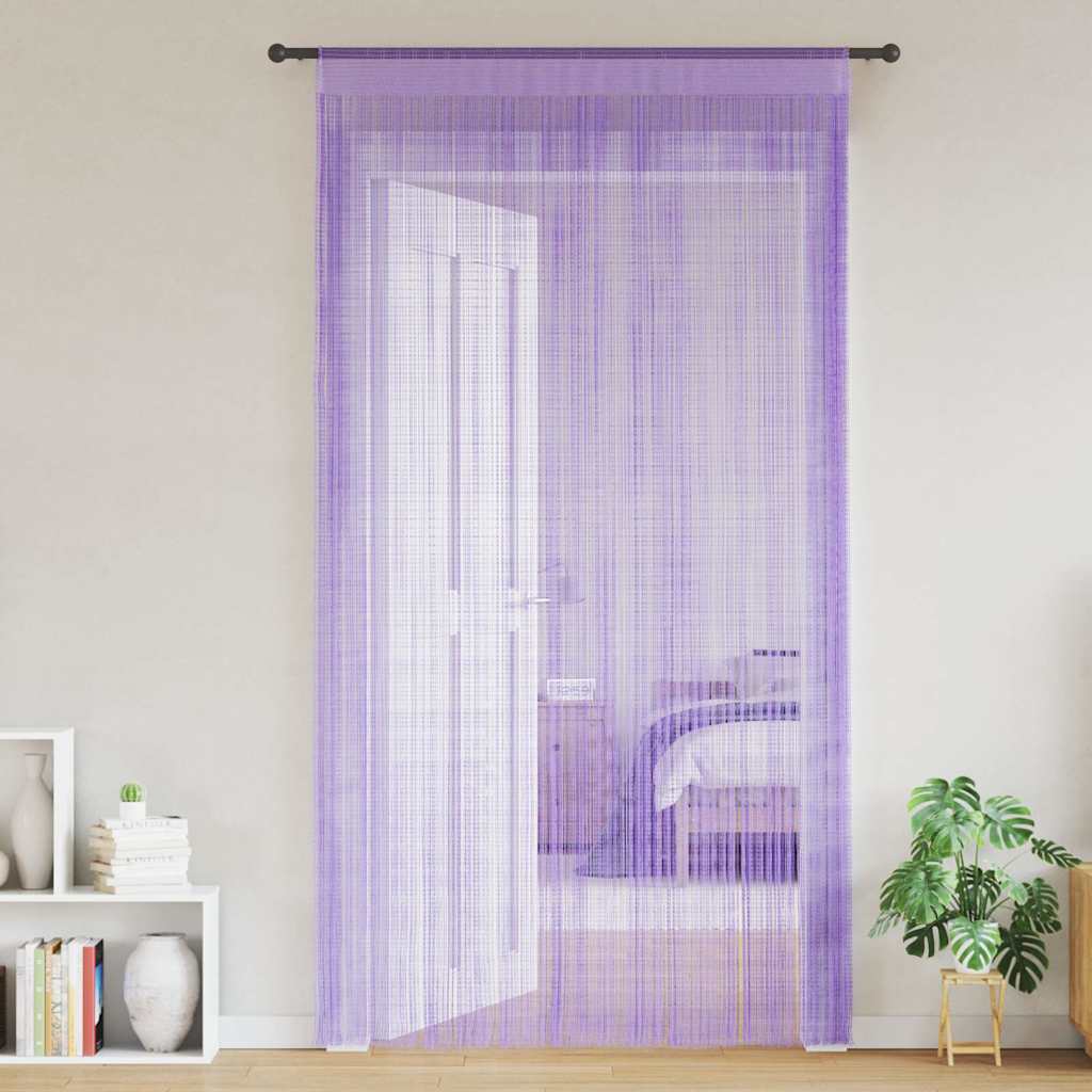 Koordgordijnen 2 st paars 140x250 cm