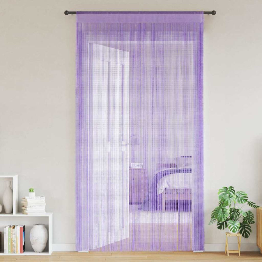 Koordgordijnen 2 st paars 140x250 cm
