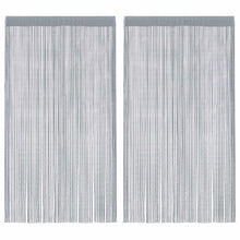 Koordgordijnen 2 st 140x250 cm lichtgrijs