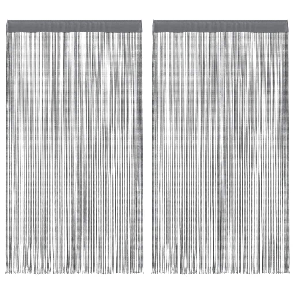 Koordgordijnen 2 st 100x250 cm antracietkleurig