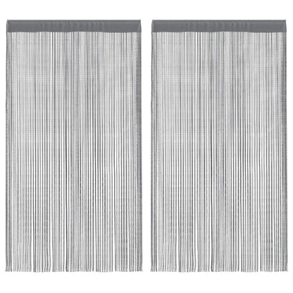 Koordgordijnen 2 st 100x250 cm antracietkleurig