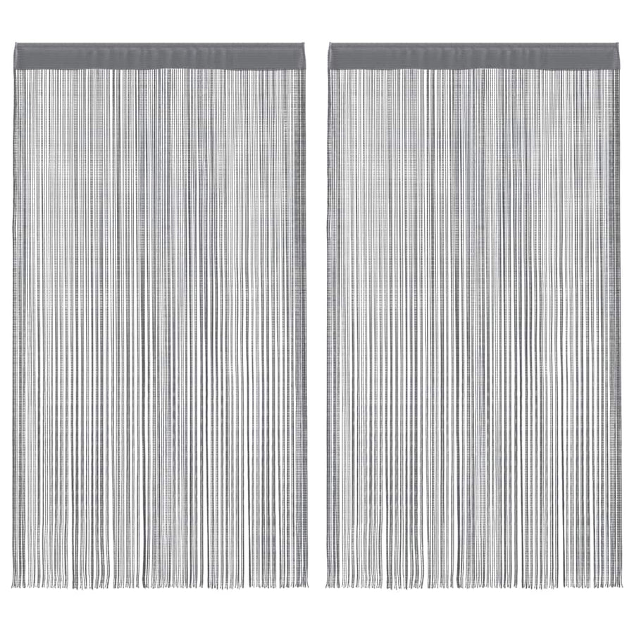 Koordgordijnen 2 st 140x250 cm antracietkleurig