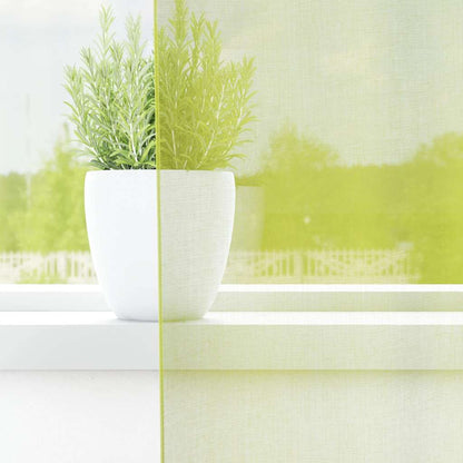 Gordijnen Voile met doorvoertules 2 st 140x140 cm appelgroen
