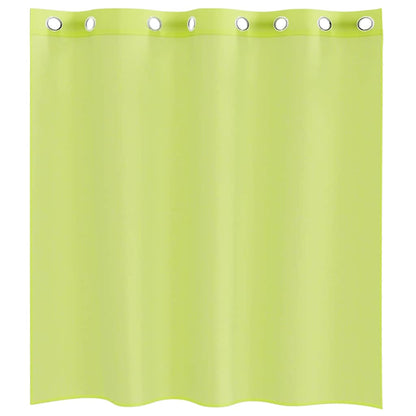 Gordijnen Voile met doorvoertules 2 st 140x140 cm appelgroen