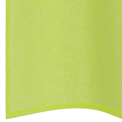 Gordijnen Voile met doorvoertules 2 st 140x140 cm appelgroen