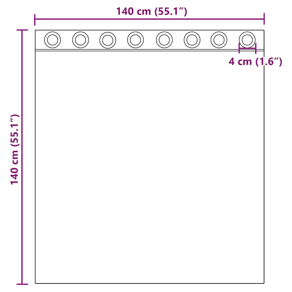 Gordijnen Voile met doorvoertules 2 st 140x140 cm appelgroen