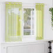 Vitrage gordijnen 2 st 140x175 cm appelgroen