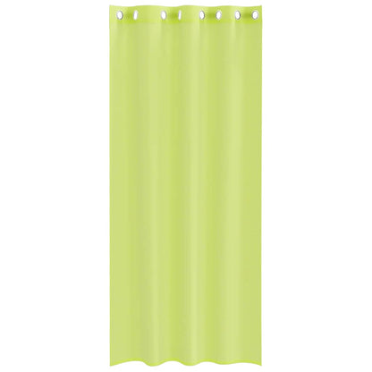 Gordijnen voile met doorvoertules 2 st 140x245 cm appelgroen