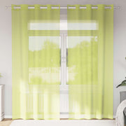 Gordijnen voile 2 st 140x245 cm appelgroen