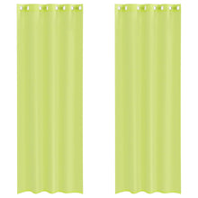 Gordijnen Voile met doorvoertules 2 st 140x260 cm appelgroen