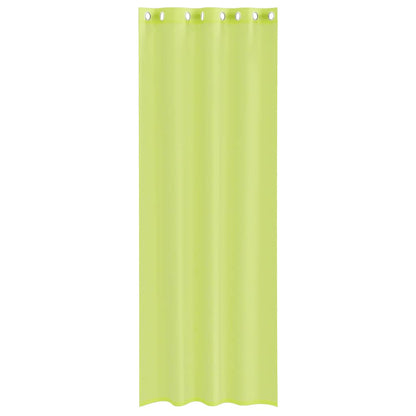 Gordijnen Voile met doorvoertules 2 st 140x260 cm appelgroen