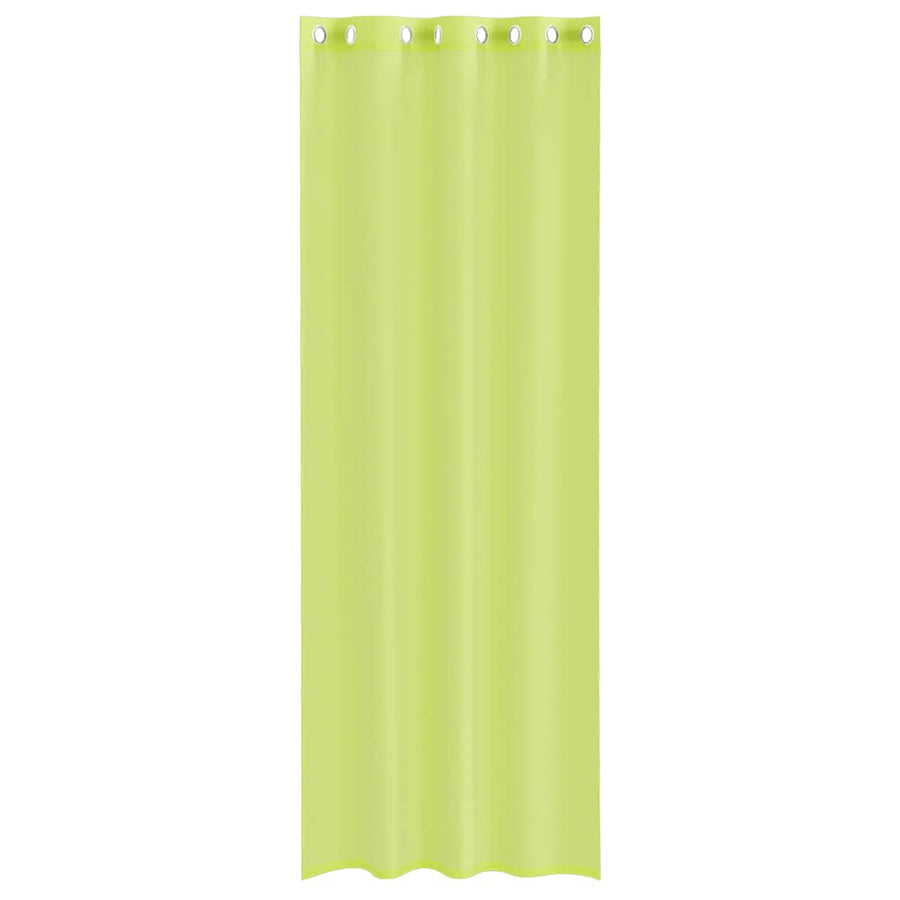 Gordijnen Voile met doorvoertules 2 st 140x260 cm appelgroen