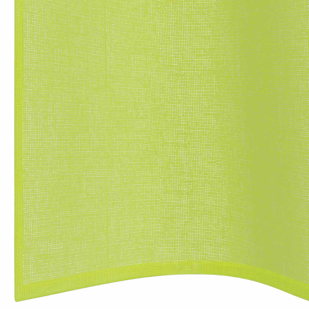 Gordijnen Voile met doorvoertules 2 st 140x260 cm appelgroen