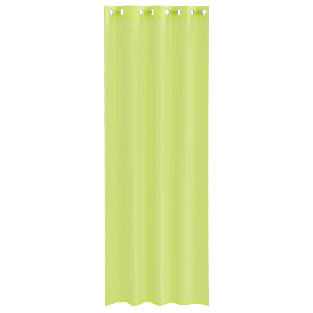 Voile Gordijnen met doorvoertules 2 st 140x300 cm appelgroen