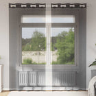 Gordijnen voile 2 st 140x225 cm zwart