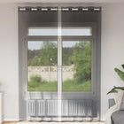 Gordijnen voile 2 st 140x260 cm zwart