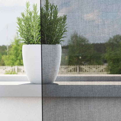 Gordijnen voile met doorvoertules 2 st 140x300 cm zwart