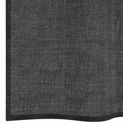 Gordijnen voile met doorvoertules 2 st 140x300 cm zwart