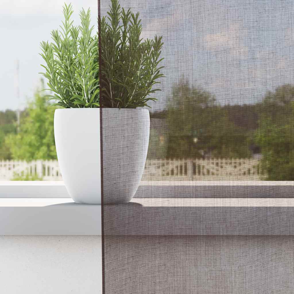 Gordijnen voile met doorvoertules 2 st 140x140 cm bruin