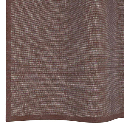 Gordijnen voile met doorvoertules 2 st 140x175 cm bruin