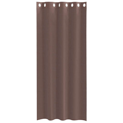 Gordijnen Voile met doorvoertules 2 st 140x245 cm bruin