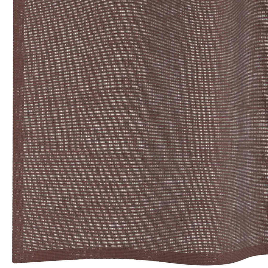 Gordijnen voile met doorvoertules 2 st 140x300 cm bruin