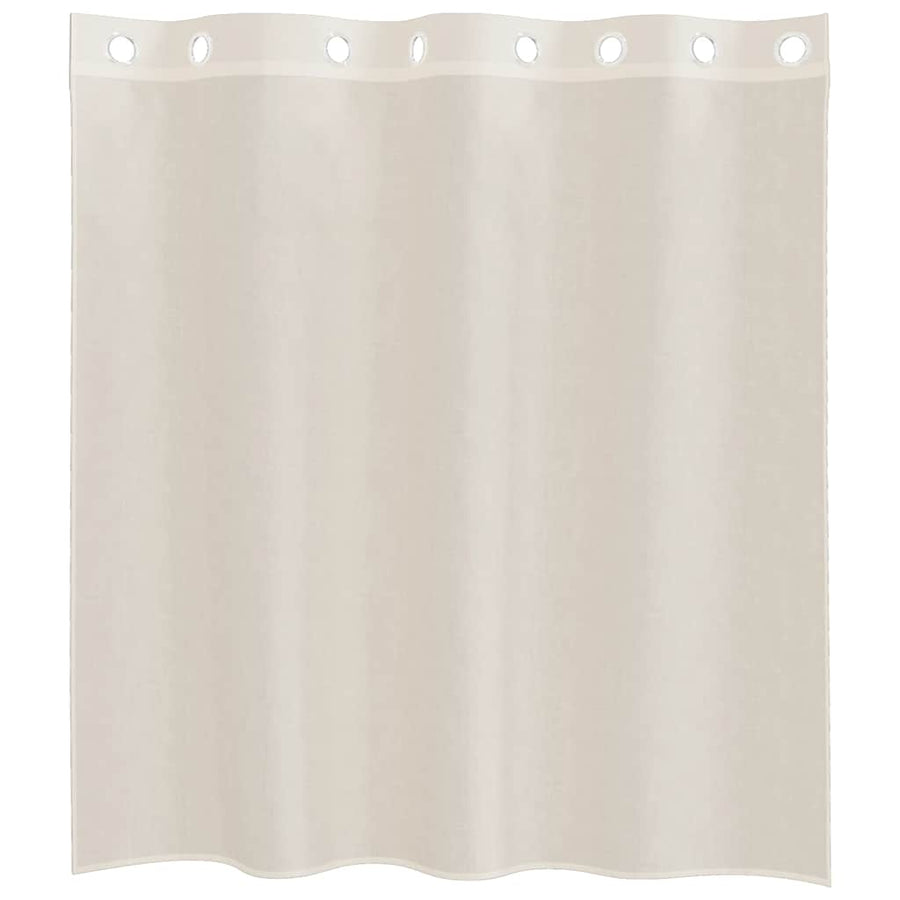Gordijnen voile met doorvoertules 2 st 140x140 cm crèmekleurig
