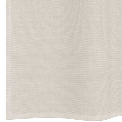 Gordijnen voile met doorvoertules 2 st 140x140 cm crèmekleurig