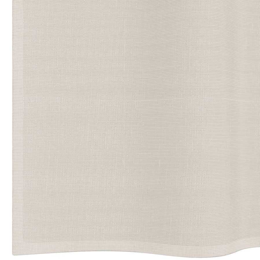 Gordijnen voile met doorvoertules 2 st 140x140 cm crèmekleurig