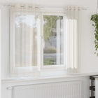 Gordijnen voile 2 st 140x175 cm crèmekleurig