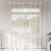 Vitrage gordijnen 2 st 140x225 cm crème