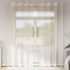 Gordijnen voile 2 st 140x245 cm crèmekleurig