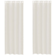 Gordijnen Voile met doorvoertules 2 st 140x300 cm crème