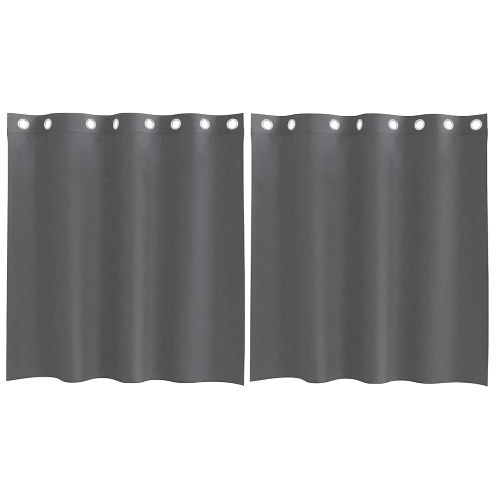 Gordijnen voile met doorvoertules 2 st 140x140 cm donkergrijs