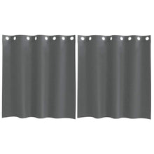 Gordijnen voile met doorvoertules 2 st 140x140 cm donkergrijs