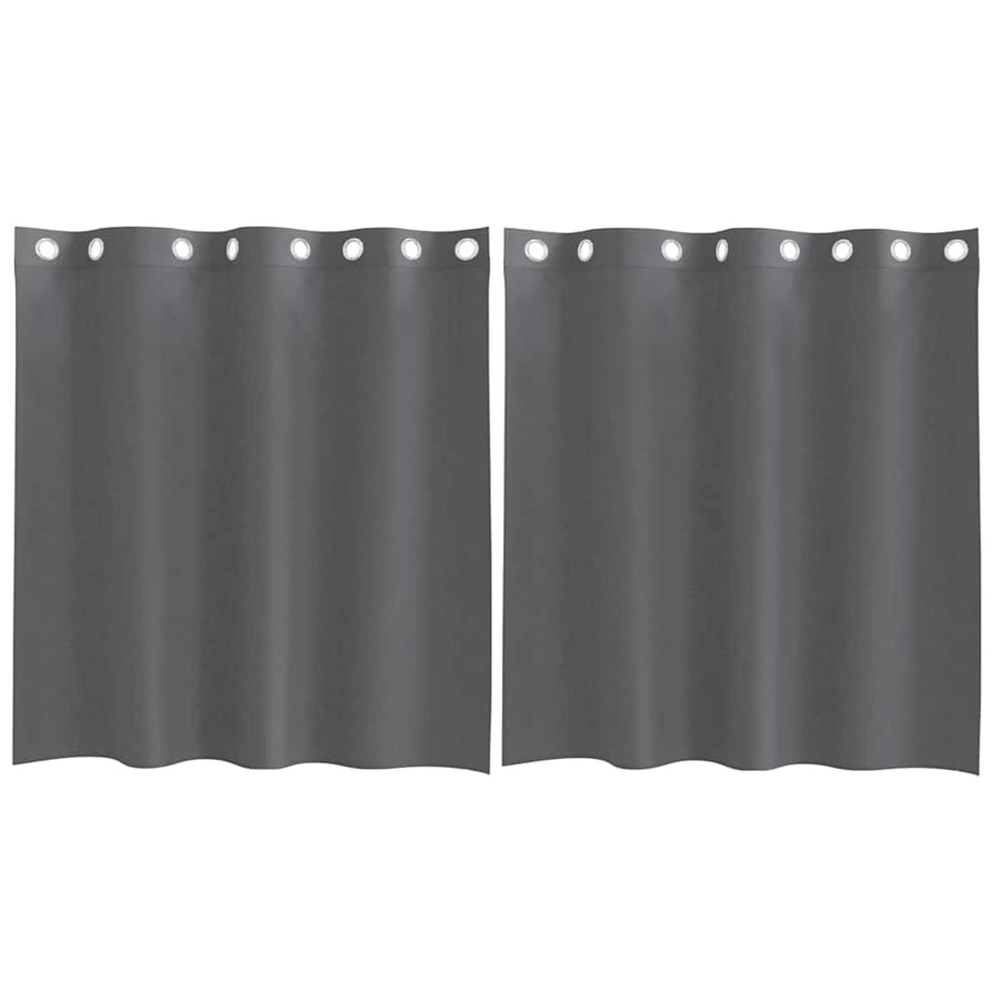 Gordijnen voile met doorvoertules 2 st 140x140 cm donkergrijs