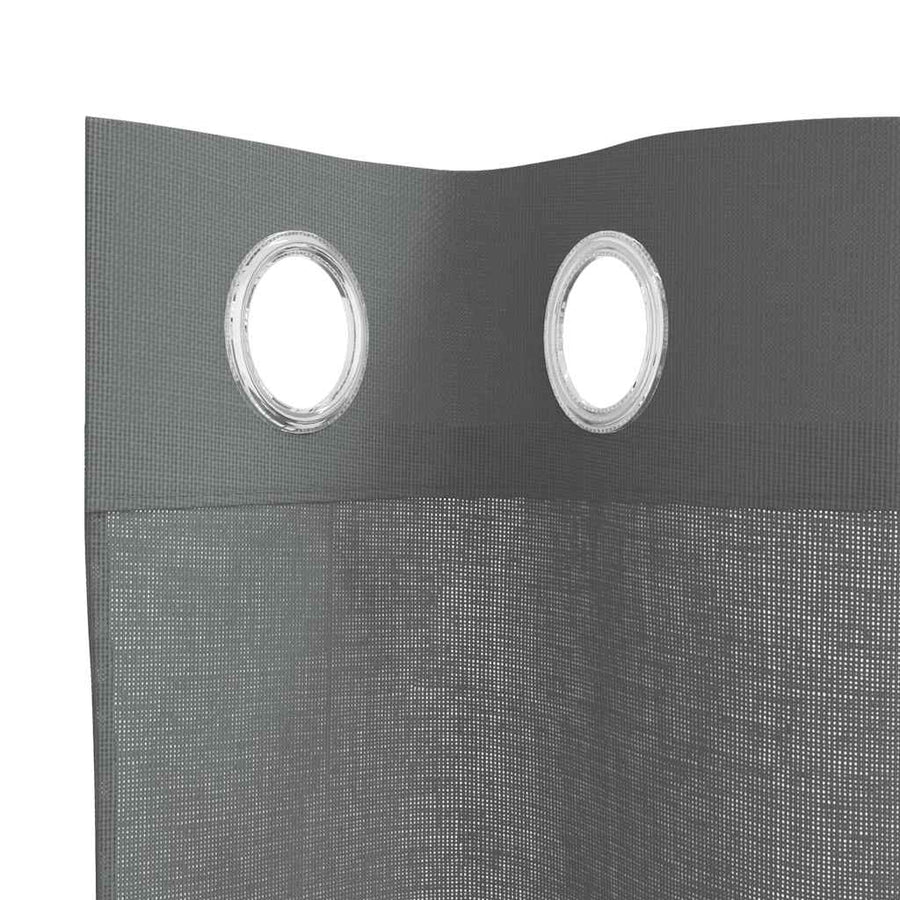Gordijnen voile met doorvoertules 2 st 140x140 cm donkergrijs