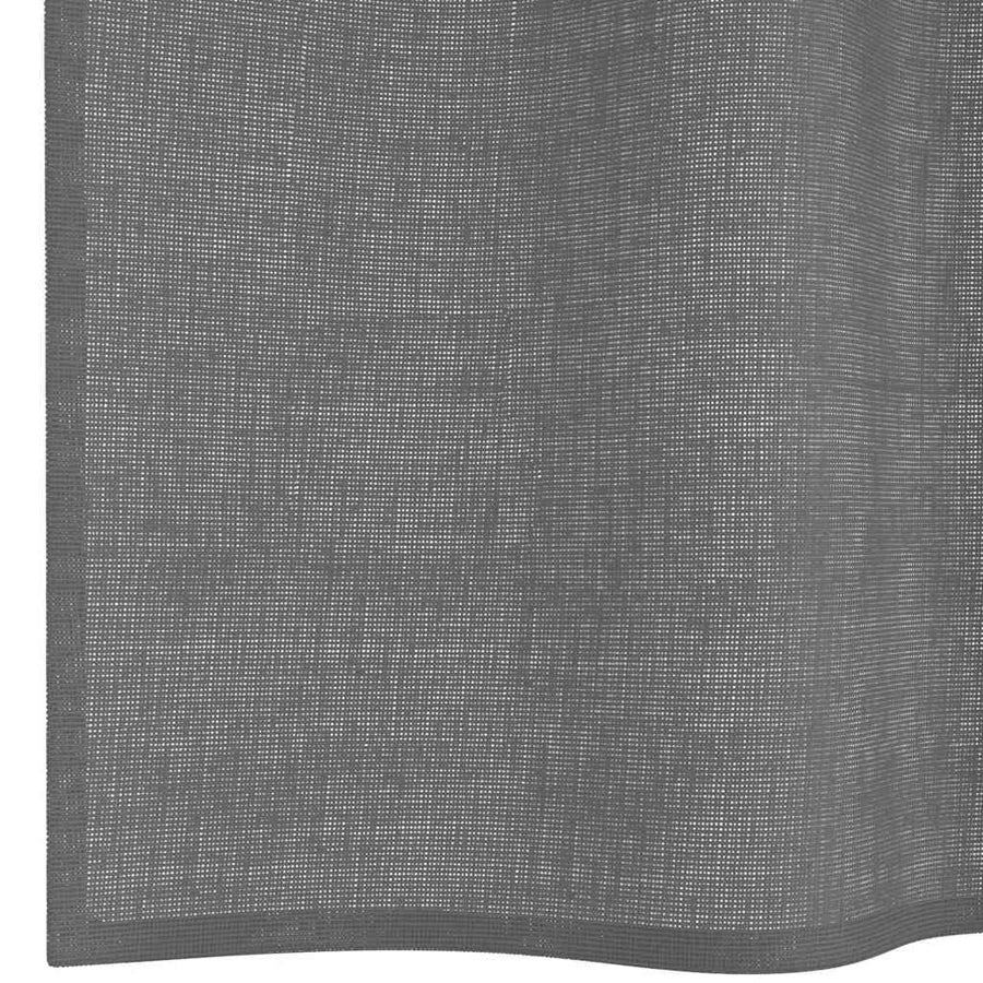 Gordijnen voile met doorvoertules 2 st 140x140 cm donkergrijs
