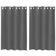 Gordijnen voile met doorvoertules 2 st 140x175 cm donkergrijs