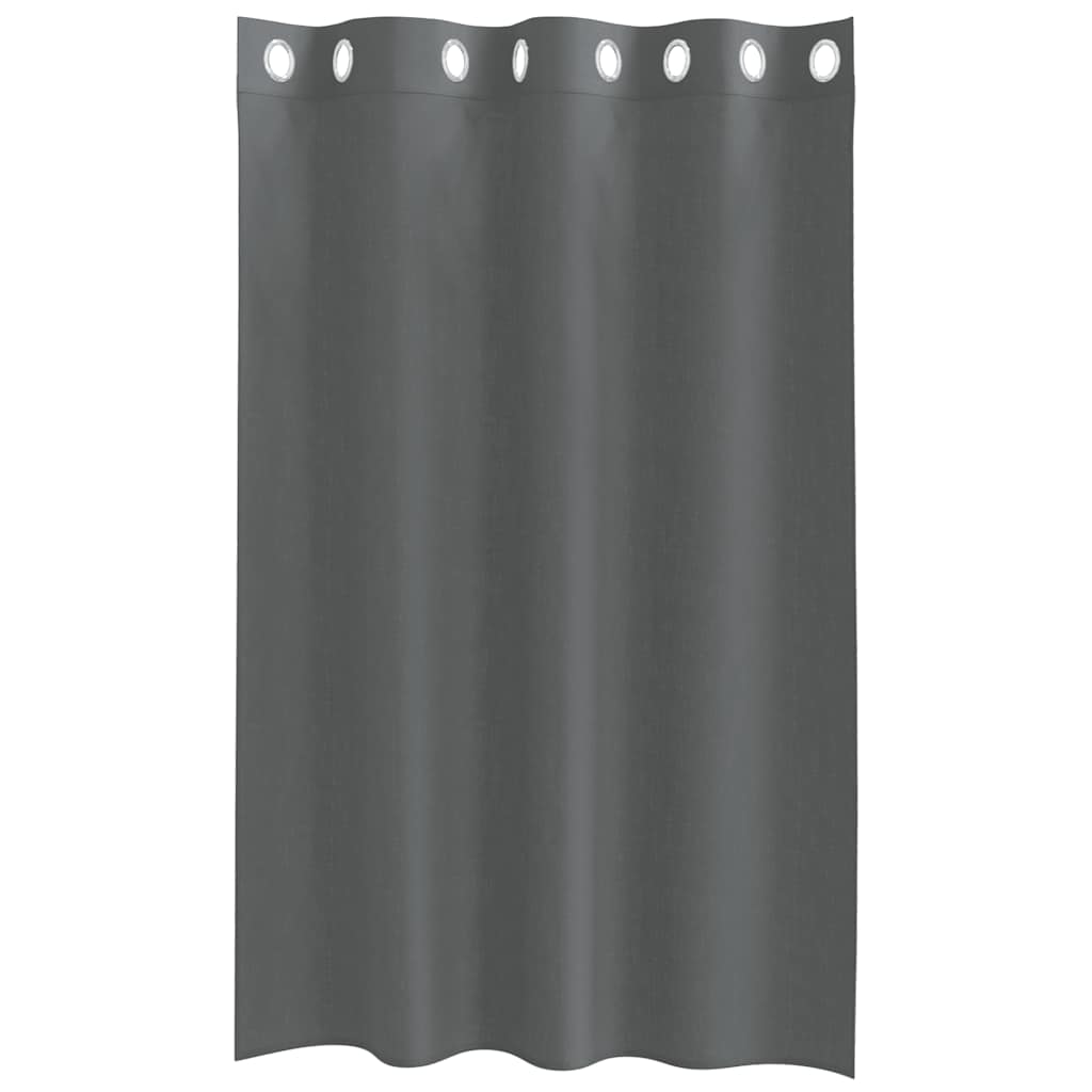 Gordijnen voile met doorvoertules 2 st 140x175 cm donkergrijs