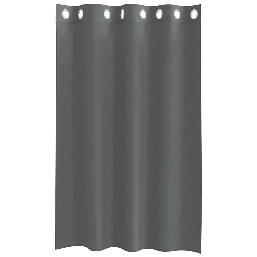 Gordijnen voile met doorvoertules 2 st 140x175 cm donkergrijs